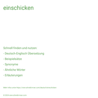 einschicken