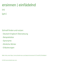 ersinnen | einfädelnd