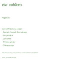 etw. schüren