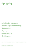 fehlerfrei