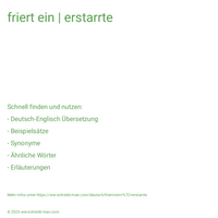 friert ein | erstarrte