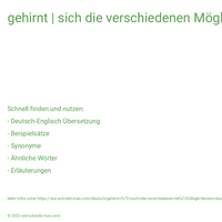 gehirnt | sich die verschiedenen Möglichkeiten durch den Kopf gehen lassen