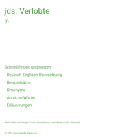 jds. Verlobte