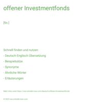 offener Investmentfonds