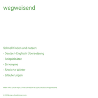 wegweisend