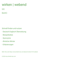 wirken | webend