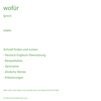 wofür