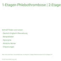 1-Etagen-Phlebothrombose | 2-Etagen-TVT
