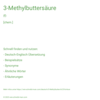3-Methylbuttersäure