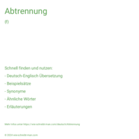 Abtrennung