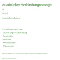 Ausdrücker-Verbindungsstange