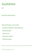 Aushärten