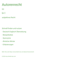 Autorenrecht