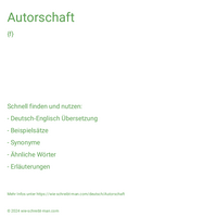 Autorschaft