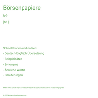 Börsenpapiere