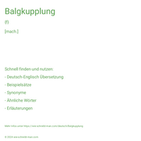 Balgkupplung