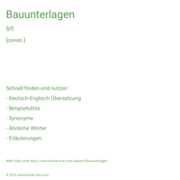 Bauunterlagen