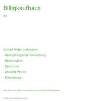 Billigkaufhaus