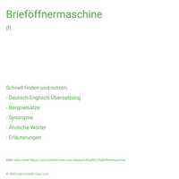 Brieföffnermaschine