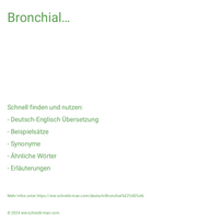 Bronchial…