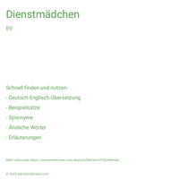 Dienstmädchen