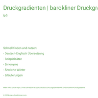 Druckgradienten | barokliner Druckgradient