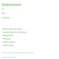 Einbrecherin