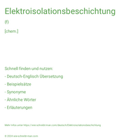 Elektroisolationsbeschichtung