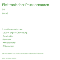 Elektronischer Drucksensoren