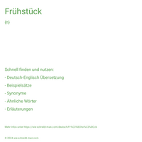 Frühstück