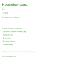 Hausrotschwanz