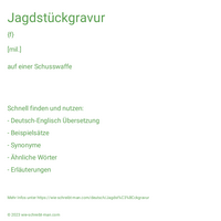 Jagdstückgravur