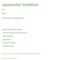 Japanischer Schildfarn