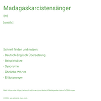 Madagaskarcistensänger