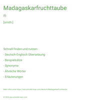 Madagaskarfruchttaube