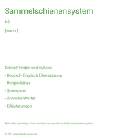 Sammelschienensystem