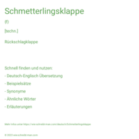 Schmetterlingsklappe