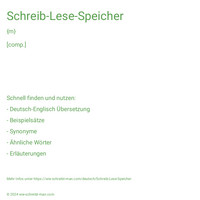 Schreib-Lese-Speicher