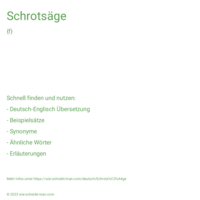 Schrotsäge