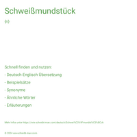 Schweißmundstück