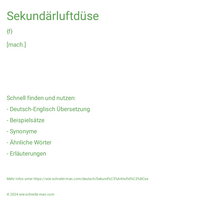 Sekundärluftdüse