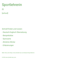 Sportlehrerin