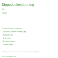 Steppdeckenüberzug