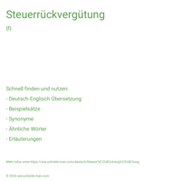 Steuerrückvergütung