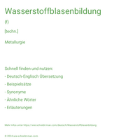 Wasserstoffblasenbildung