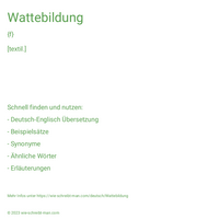 Wattebildung