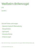 Weißstirn-Brillenvogel