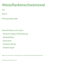 Weissflankenschweinswal