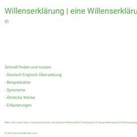 Willenserklärung | eine Willenserklärung abgeben