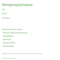 Wimperspitzmäuse